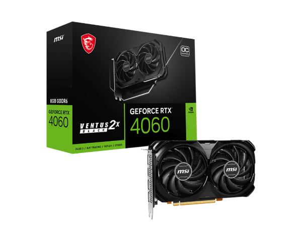 Picture of MSI GeForce RTX™ 4060 VENTUS 2X BLACK 8 GB OC