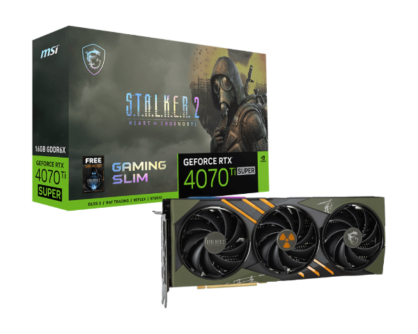 Picture of MSI GeForce RTX™ 4070 Ti SUPER 16 GB GAMING SLIM STALKER 2 EDITION