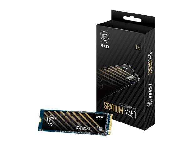 Picture of 1 TB MSI SPATIUM M450 PCIe 4.0 NVMe M.2