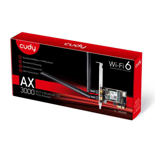 Picture of cudy AX3000 Wi-Fi 6E Bluetooth 5.3 PCI-E Adapter WE3000