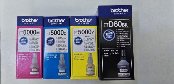 Picture of Brother BT5000 / D60 Original Ink Bottles (CMYK Set)