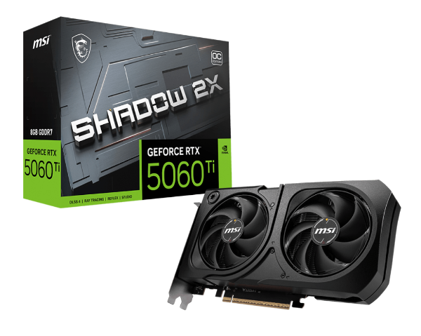 Picture of MSI GeForce RTX™ 5060 Ti SHADOW 2X OC PLUS 8 GB