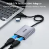 Picture of UNITEK USB C/A Dual HDMI Adapter, V1427A